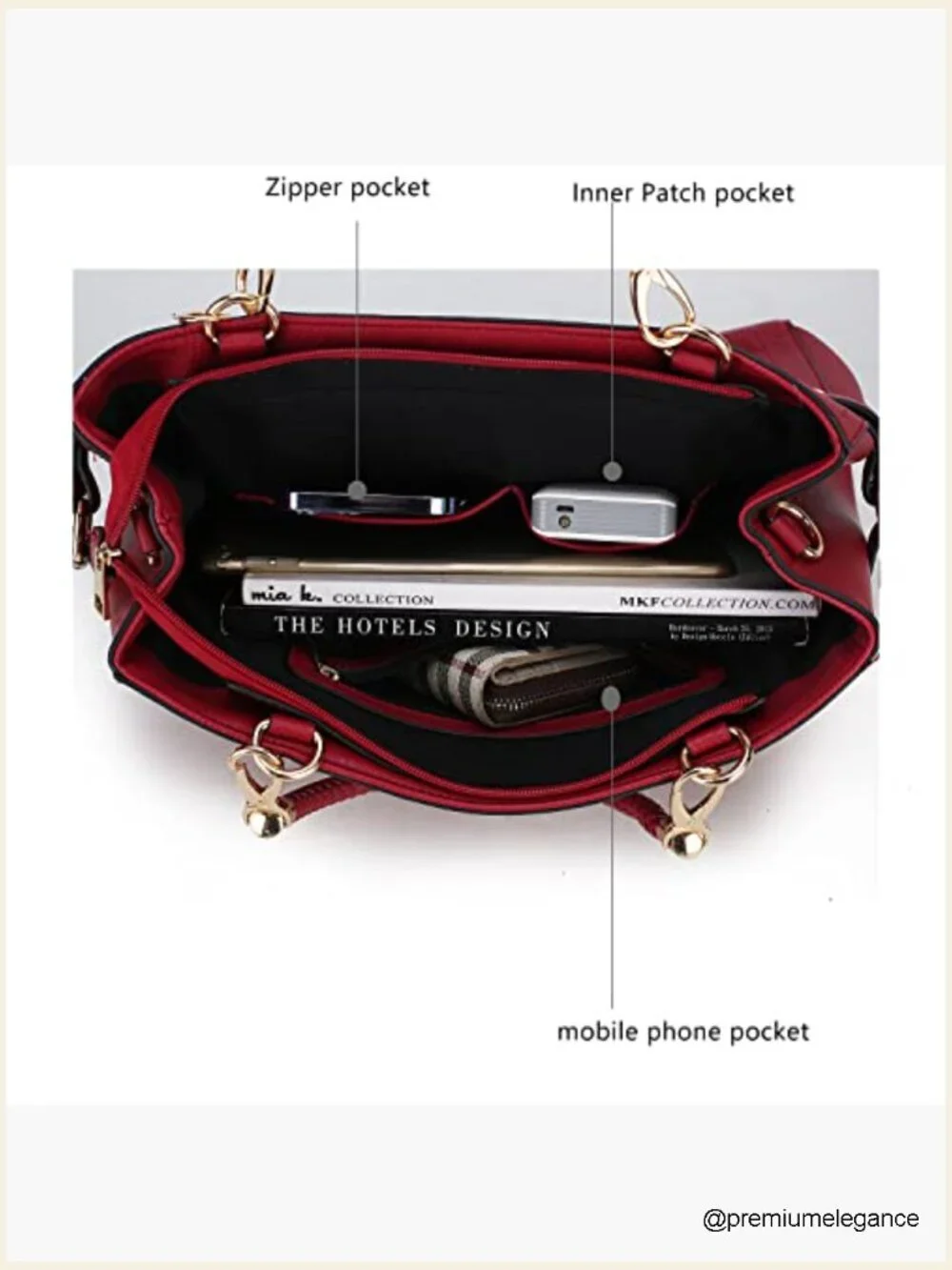 2pc Vegan Leather Satchel Crossbody and Wristlet Bag Set